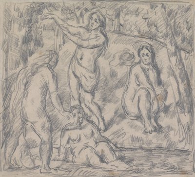 Étude de quatre femmes se baignant - Paul Cézanne